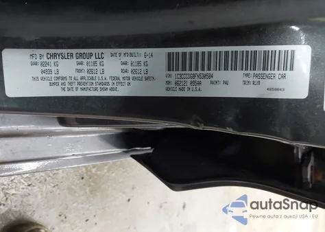 2015 Chrysler 200 S из США, поврежденный, VIN 1C3CCCDG8FN530584